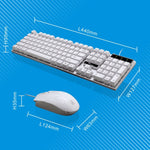 Chasing Leopard Q17 104 Keys USB Wired Suspension Gaming Office Keyboard + Wired Symmetrical Mouse Set, Keyboard Cable Length: 1.4m, Mouse Cable Length: 1.3m, Q17 White, Q17 Black
