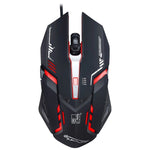 Chasing Leopard V17 USB 2400DPI Four-speed Adjustable Line Pattern Wired Optical Gaming Mouse with LED Breathing Light, Length: 1.45m, V17 Jet Black, V17