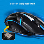 Chasing Leopard V17 USB 2400DPI Four-speed Adjustable Line Pattern Wired Optical Gaming Mouse with LED Breathing Light, Length: 1.45m, V17 Jet Black, V17