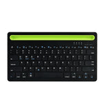 B908 Ultra-slim 78 Keys Bluetooth Wireless Keyboard with Concave Mobile Phone Holder