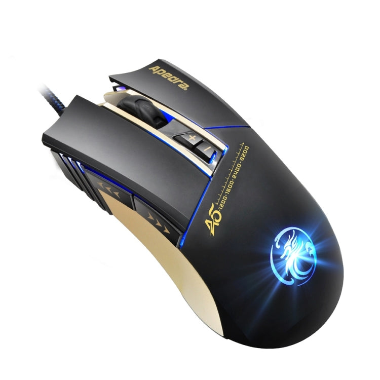 Apedra iMICE A5 High Precision Gaming Mouse LED four color controlled breathing light USB 7 Buttons 3200 DPI Wired Optical Gaming Mouse for Computer PC Laptop, iMICE A5