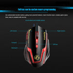 Apedra iMICE A9 High Precision Gaming Mouse LED four color controlled breathing light USB 6 Buttons 3200 DPI Wired Optical Gaming Mouse for Computer PC Laptop, iMICE A9