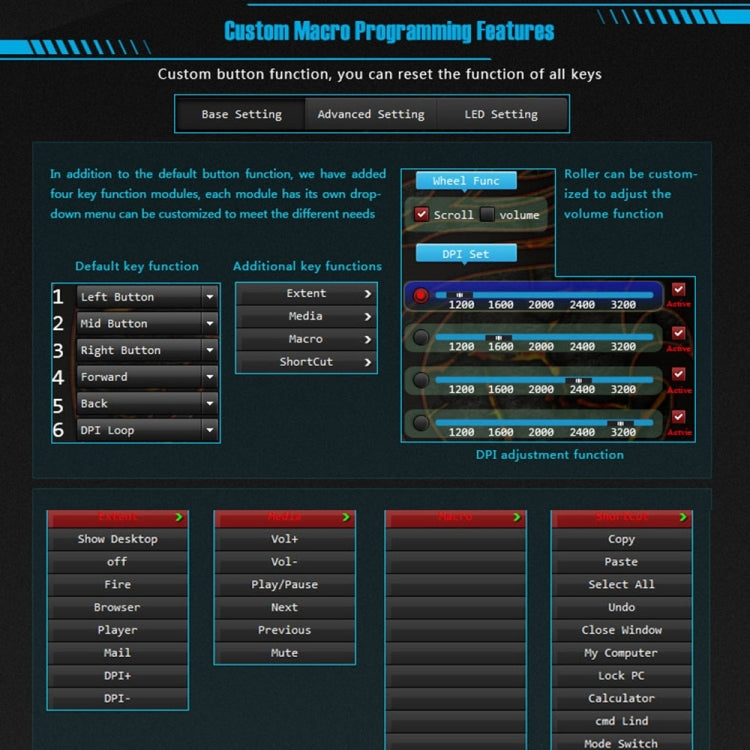 Apedra iMICE A9 High Precision Gaming Mouse LED four color controlled breathing light USB 6 Buttons 3200 DPI Wired Optical Gaming Mouse for Computer PC Laptop, iMICE A9