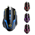 Apedra iMICE A9 High Precision Gaming Mouse LED four color controlled breathing light USB 6 Buttons 3200 DPI Wired Optical Gaming Mouse for Computer PC Laptop, iMICE A9