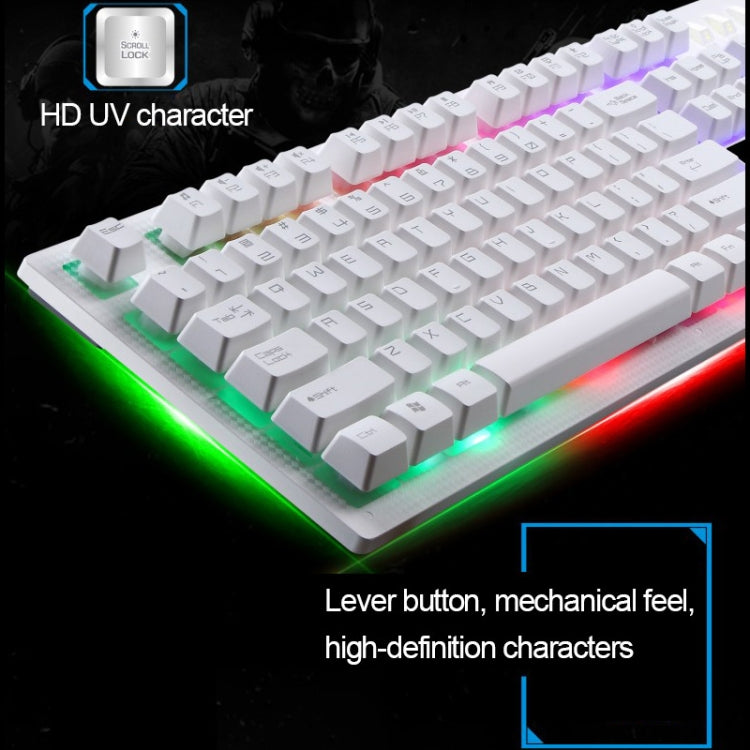 ZGB G20 104 Keys USB Wired Mechanical Feel Glowing Computer Keyboard Gaming Keyboard