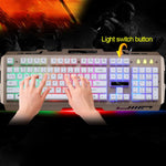 ZGB G700 104 Keys USB Wired Mechanical Feel Glowing Metal Panel Suspension Gaming Keyboard with Phone Holder