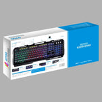 ZGB G700 104 Keys USB Wired Mechanical Feel Glowing Metal Panel Suspension Gaming Keyboard with Phone Holder