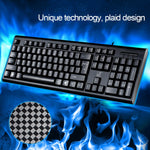 ZGB Q9 104 Keys USB Wired Grid Texture General Gaming Office Keyboard