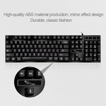 ZGB Q17 104 Keys USB Wired Suspension Gaming Office Keyboard for Laptop, PC