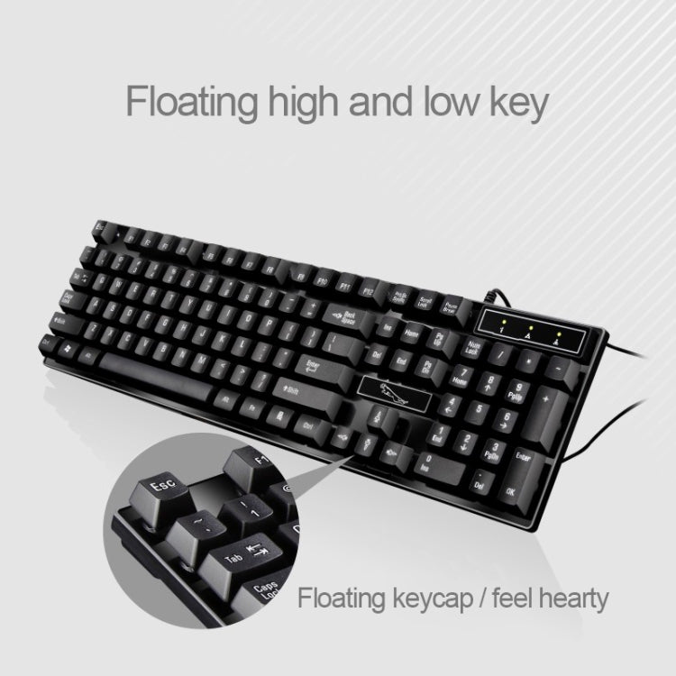 ZGB Q17 104 Keys USB Wired Suspension Gaming Office Keyboard for Laptop, PC