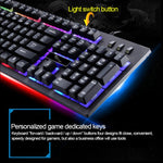 ZGB G20 1600 DPI Professional Wired Glowing Mechanical Feel Suspension Keyboard + Optical Mouse Kit for Laptop, PC