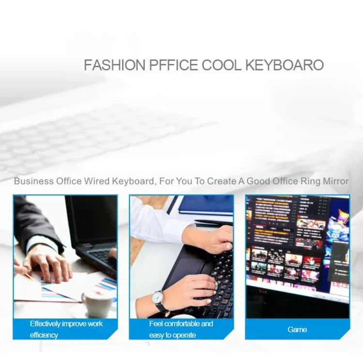 ZGB G21 1600 DPI Professional Wired Colorful Backlight Mechanical Feel Suspension Keyboard + Optical Mouse Kit for Laptop, PC