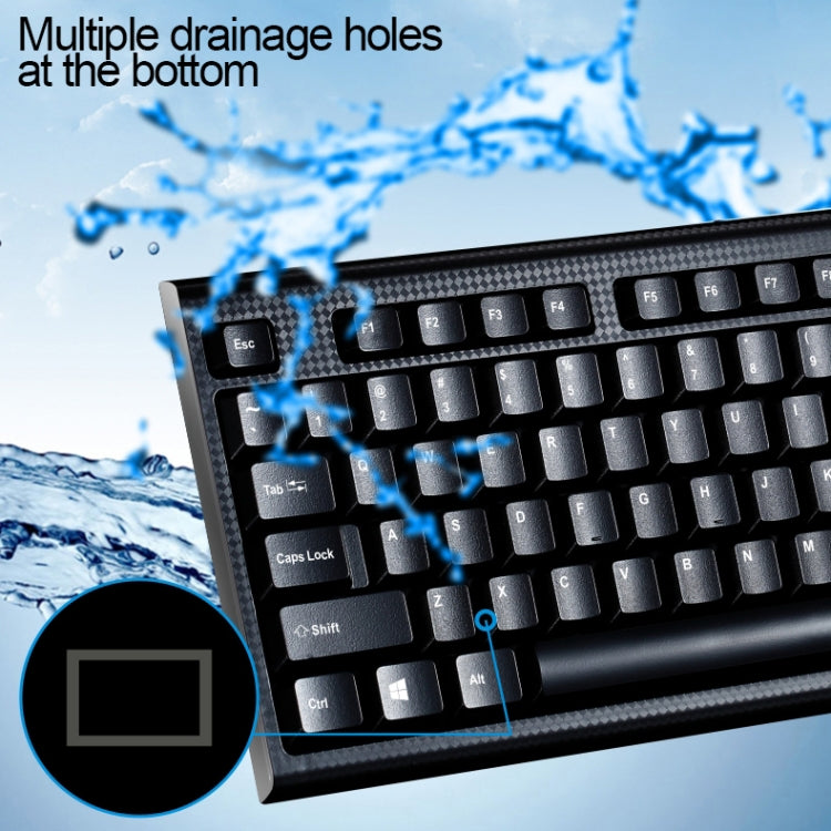 Chasing Leopard Q9 1600 DPI Professional Wired Grid Texture Gaming Office Keyboard + Optical Mouse Kit