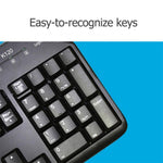 Logitech K120 USB Waterproof Splash Wired Keyboard for Desktop Computers / Laptops, Logitech K120