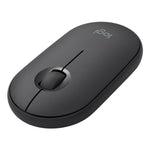 Logitech Pebble Cobblestone Shape Thin 3-keys 1000DPI Mute Wireless Bluetooth Optical Mouse, Wireless Range: 10m