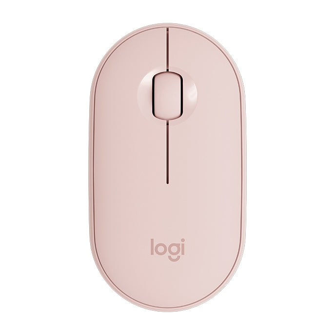 Logitech Pebble Cobblestone Shape Thin 3-keys 1000DPI Mute Wireless Bluetooth Optical Mouse, Wireless Range: 10m