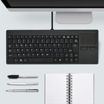 MC-818 82 Keys Touch-pad Ultra-thin Wired Computer Keyboard