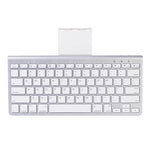 MC Saite 460BT 78 Keys Ultra-thin Mini Wireless Bluetooth Keyboard, Built-in Holder, Support Android / iOS / Windows System(Silver)