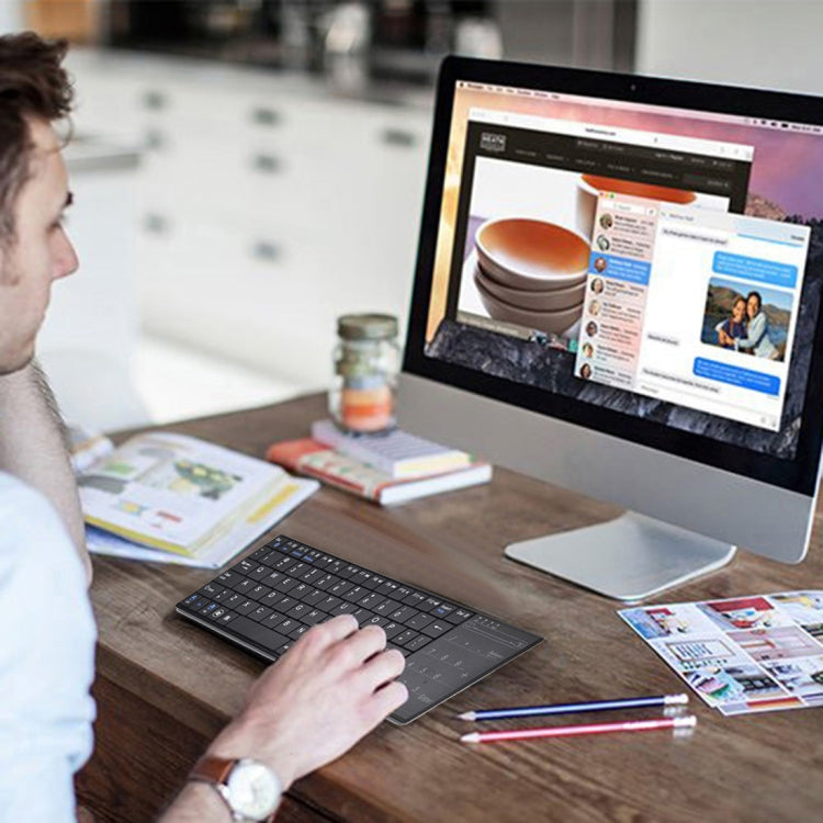 K-07 ABS Wireless Chargeable Bluetooth Touch Keyboard, K-07