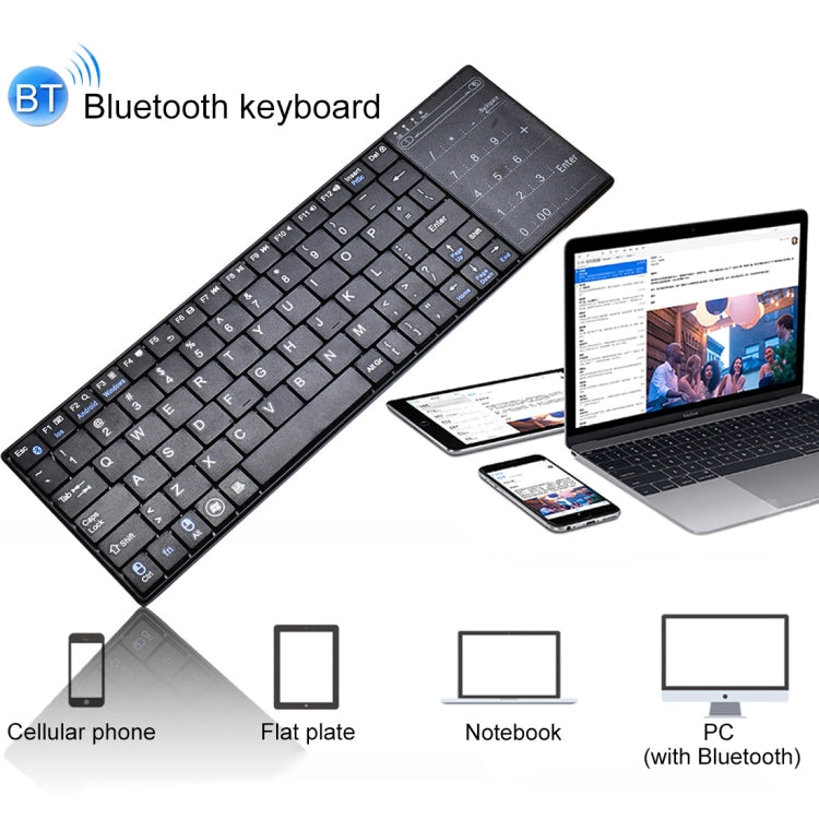 K-07 ABS Wireless Chargeable Bluetooth Touch Keyboard, K-07