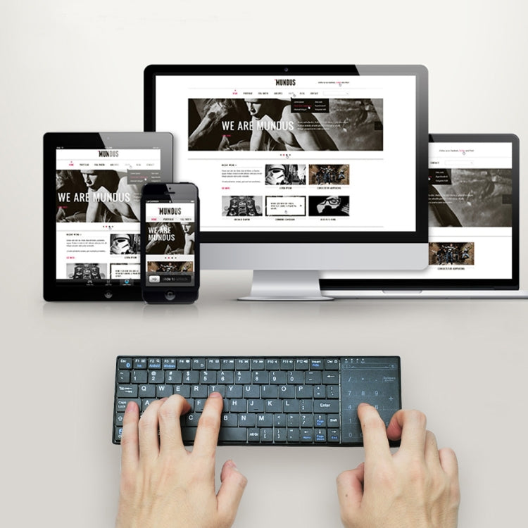 K-07 ABS Wireless Chargeable Bluetooth Touch Keyboard, K-07