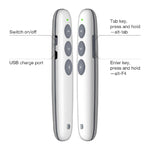 Doosl DSIT007 2.4GHz Rechargeable Powerpoint Presentation Wireless Cliker Remote Control Pen, Control Distance: 10m(White), DSIT007