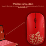 Lenovo Air Handle Lightweight Portable Mute Wireless Mouse, Blessing Mouse Version, Wireless Mouse, Blessing Mouse Version