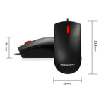 Lenovo M120 Pro Fashion Office Red Dot Wired Mouse, M120 Pro Wired Mouse