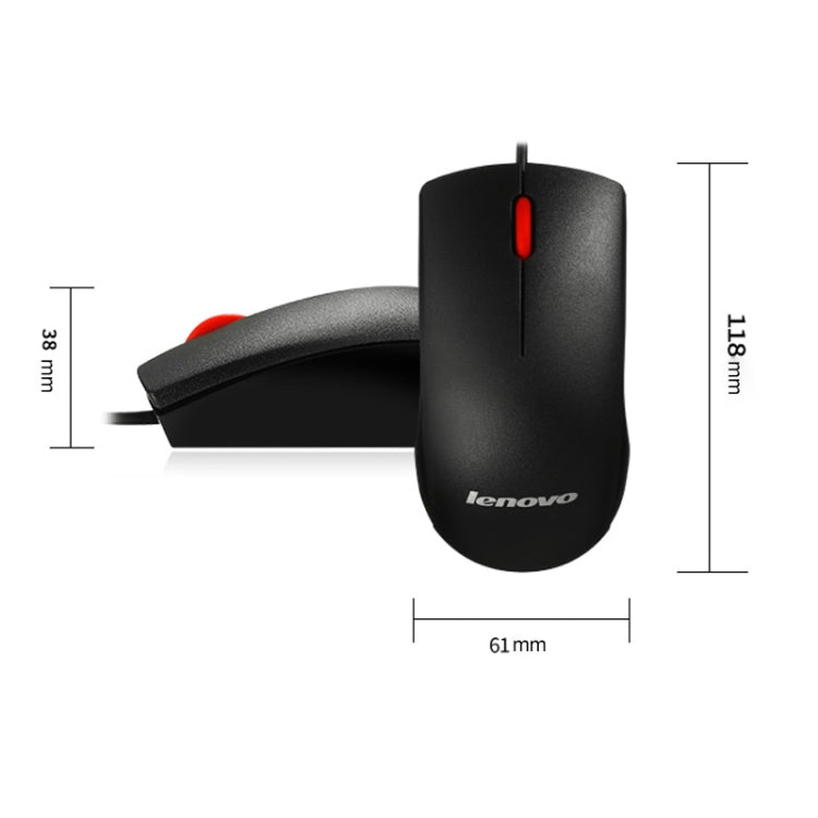 Lenovo M120 Pro Fashion Office Red Dot Wired Mouse, M120 Pro Wired Mouse