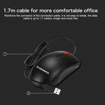 Lenovo M120 Pro Fashion Office Red Dot Wired Mouse, M120 Pro Wired Mouse