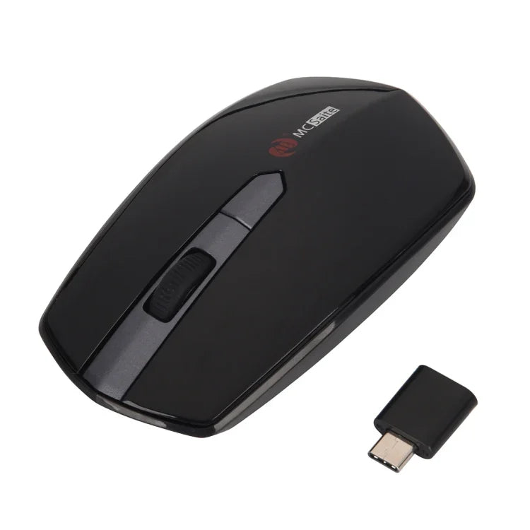 ماوس بصري لاسلكي قابل للتعديل بثلاث سرعات بدقة 1600 DPI مع 4 أزرار من MCSaite MC-369AG USB-C / Type-C