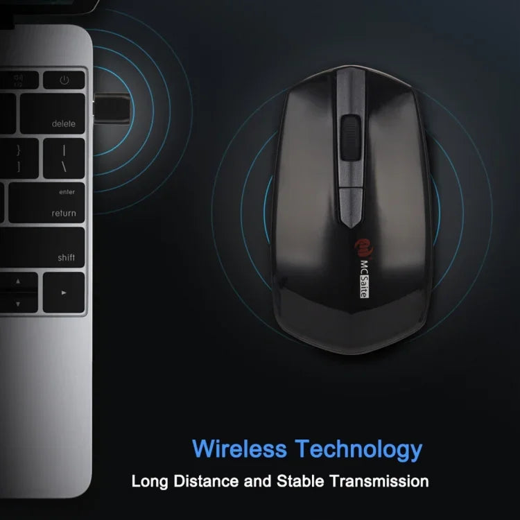 ماوس بصري لاسلكي قابل للتعديل بثلاث سرعات بدقة 1600 DPI مع 4 أزرار من MCSaite MC-369AG USB-C / Type-C