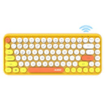 Ajazz 308I 84 Keys Tablet Mobile Phone Computer Household Office Bluetooth Keyboard, Yellow