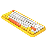 Ajazz 308I 84 Keys Tablet Mobile Phone Computer Household Office Bluetooth Keyboard, Yellow