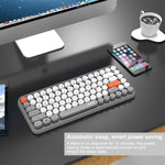 Ajazz 308I 84 Keys Tablet Mobile Phone Computer Household Office Bluetooth Keyboard, Yellow