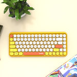 Ajazz 308I 84 Keys Tablet Mobile Phone Computer Household Office Bluetooth Keyboard, Yellow