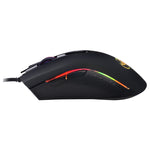 HXSJ A869 Colorful Glowing Wired Game 7-Keys 3200 DPI Adjustable Ergonomics Optical Mouse, A869