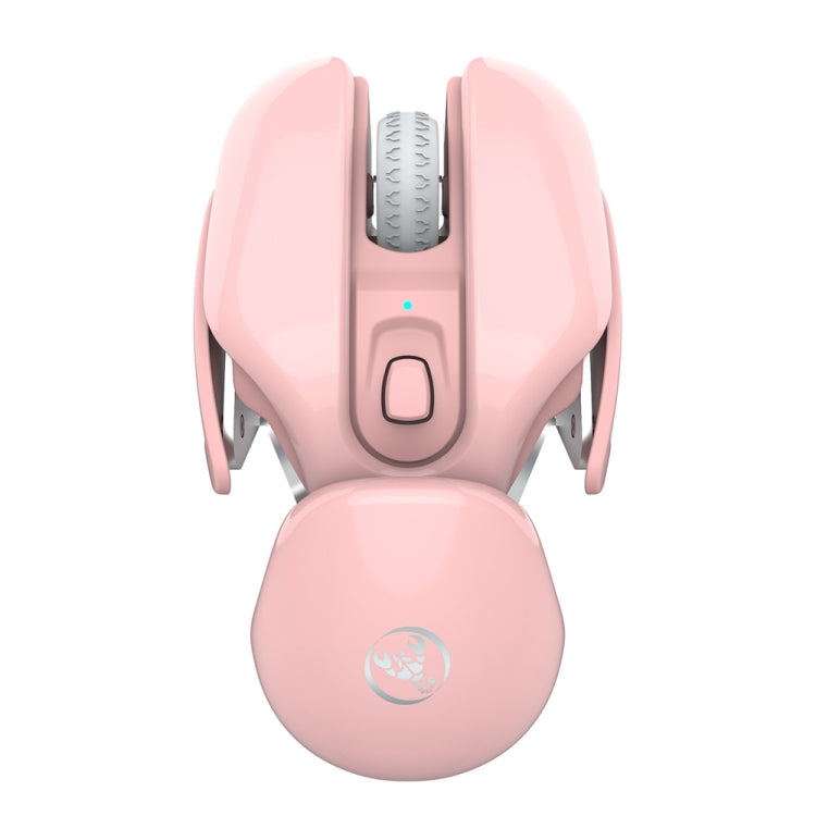 HXSJ T37 2.4GHz 1600dpi 3-modes Adjustable Wireless Mute Mouse, T37 Pink