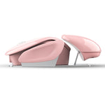 HXSJ T37 2.4GHz 1600dpi 3-modes Adjustable Wireless Mute Mouse, T37 Pink