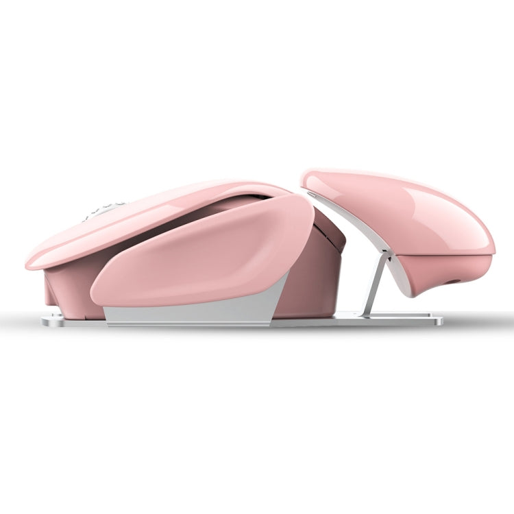 HXSJ T37 2.4GHz 1600dpi 3-modes Adjustable Wireless Mute Mouse, T37 Pink