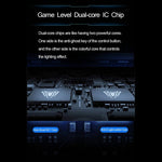 AULA F2088 108 Keys Mixed Light Mechanical Blue Switch Wired USB Gaming Keyboard with Metal Button, Blue Switch Black