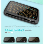 H18+ 2.4GHz Mini Wireless Keyboard Full Touchpad with 3-Level Adjustable Backlight(Black), H18+ Backlight Keyboard
