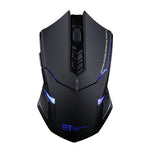 ET X-08 7-keys 2400DPI 2.4G Wireless Mute Gaming Mouse with USB Receiver & Colorful Backlight