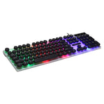 Chasing Leopard G21 USB 104-keys Waterproof Floating Round Punk Keycap Colorful Backlight Mechanical Feel Wired Keyboard, Length: 1.3m