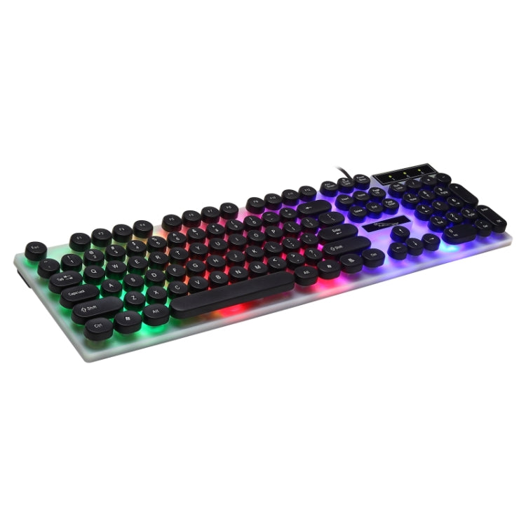 Chasing Leopard G21 USB 104-keys Waterproof Floating Round Punk Keycap Colorful Backlight Mechanical Feel Wired Keyboard, Length: 1.3m