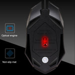 Chasing Leopard K2 USB LED Backlight 1600DPI Three-speed Adjustable Wired Optical Gaming Mouse, Length: 1.3m, K2