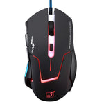 Chasing Leopard T7 USB 6-keys 2400DPI Three-speed Adjustable Backlight Wired Optical Gaming Mouse Built-in Counter Weight, Length: 1.8m, T7