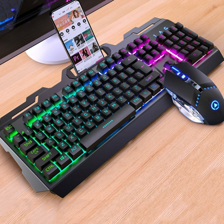 YINDIAO V2 Silent Mechanical Feel Gaming Keyboard Mouse Set