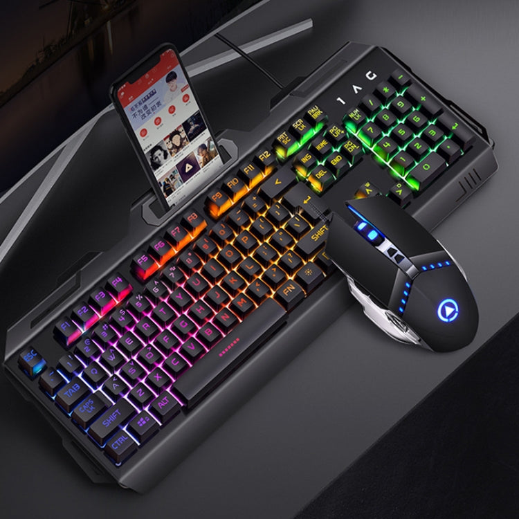 YINDIAO V2 Silent Mechanical Feel Gaming Keyboard Mouse Set