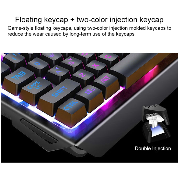 YINDIAO V2 Silent Mechanical Feel Gaming Keyboard Mouse Set
